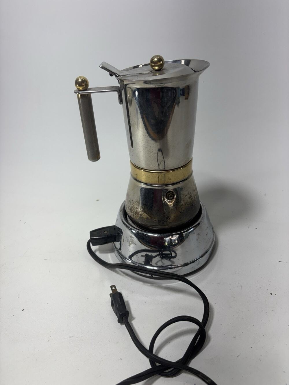 Vintage GE Electric Espresso Maker 19P16 Moka Pot Coffee Machine Works MCM